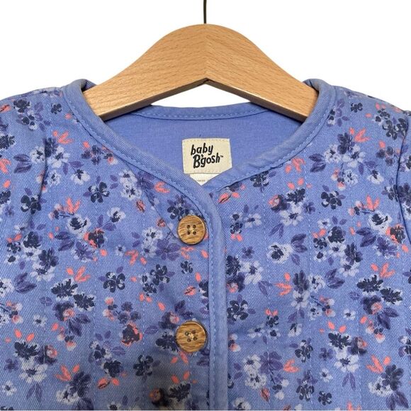 OshKosh B'gosh Quilted Blue Floral Print Girls Jacket Size 18 Months NWOT - Picture 4 of 12